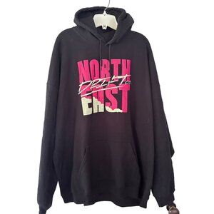 North East Drift Co Hoodie 3XL Gildan Hooded Sweatshirt Graphic Print New Wave